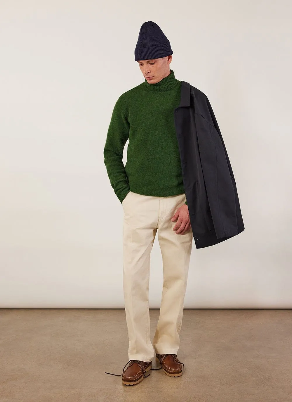 Auxiliary Roll Neck Jumper | Alpaca Wool | Forest sold by Percival product image thumbnail 2