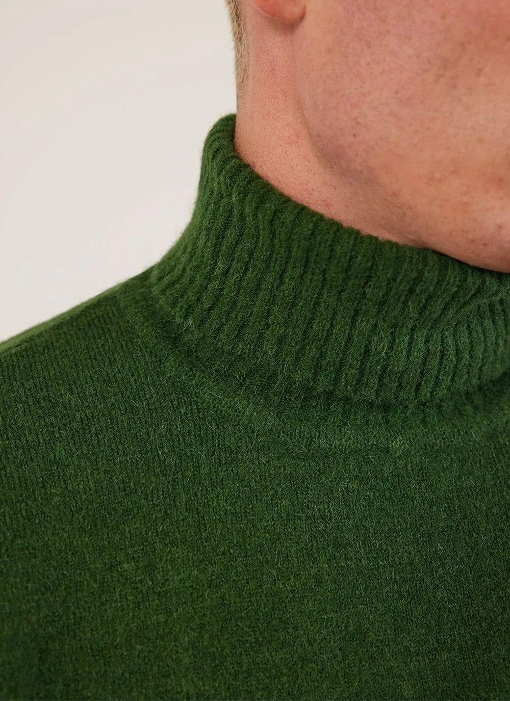 Auxiliary Roll Neck Jumper | Alpaca Wool | Forest sold by Percival product image thumbnail 3