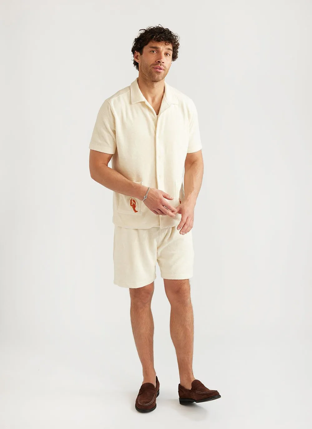 The Hamptons Resort Short | Seinfeld x Percival | Ecru sold by Percival product image thumbnail 2