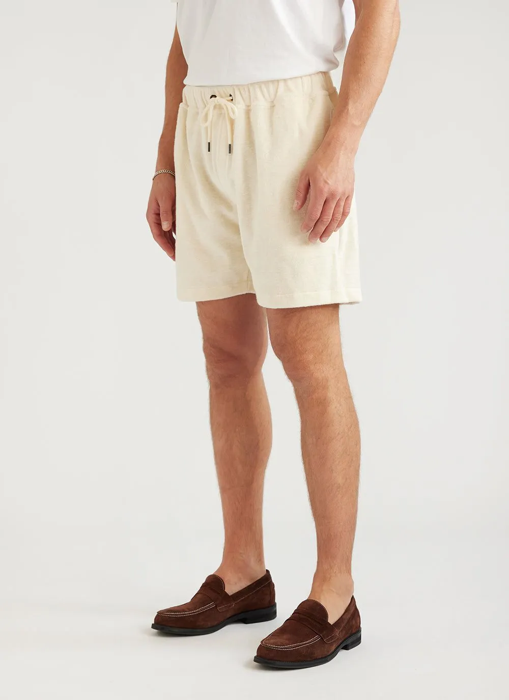 The Hamptons Resort Short | Seinfeld x Percival | Ecru sold by Percival