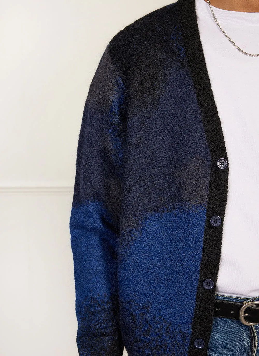 Saturn Dye Cardigan | Mohair | Navy sold by Percival product image thumbnail 2