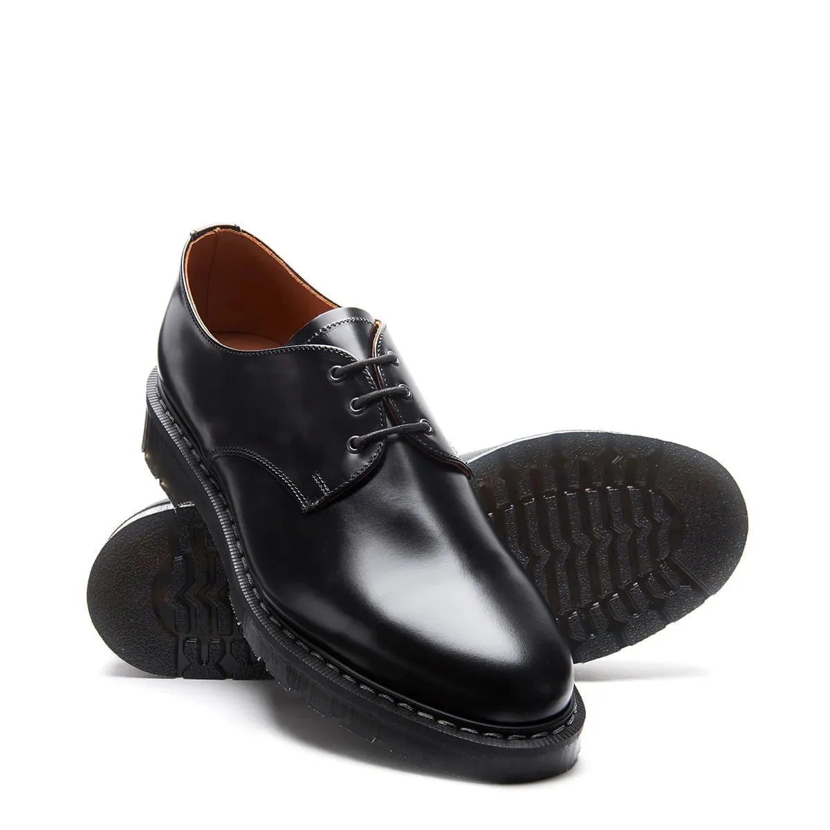 Solovair | Hi-Shine Gibson Shoe | Black sold by Percival