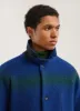 Car Coat | Gradient Wool | Blue with Forest sold by Percival