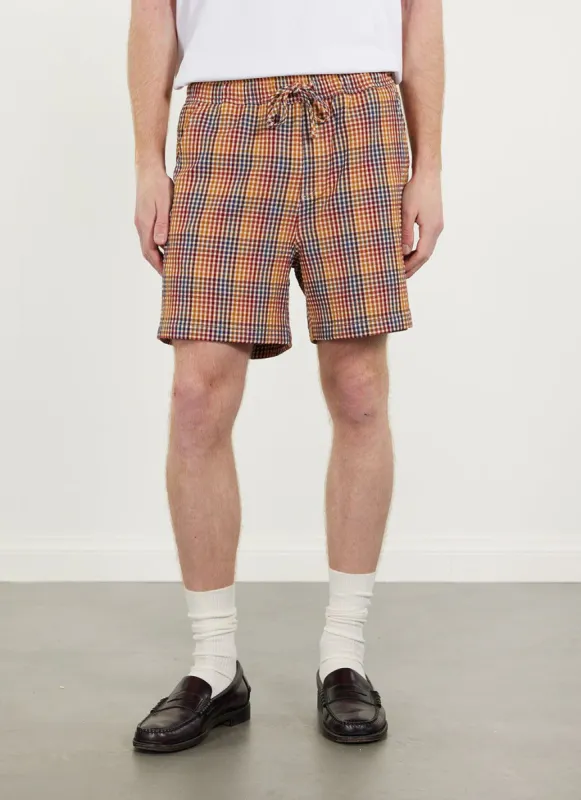 Agora Check Shorts | Cotton | Multi Check sold by Percival