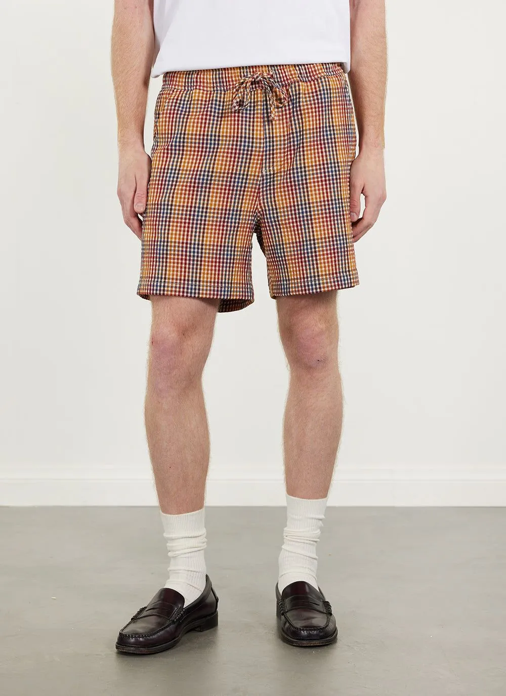 Agora Check Shorts | Cotton | Multi Check sold by Percival