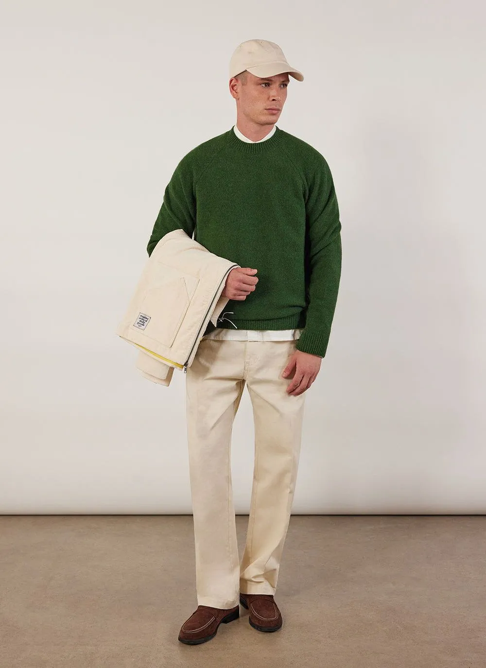Crew Neck Jumper | Alpaca Wool | Forest sold by Percival product image thumbnail 3