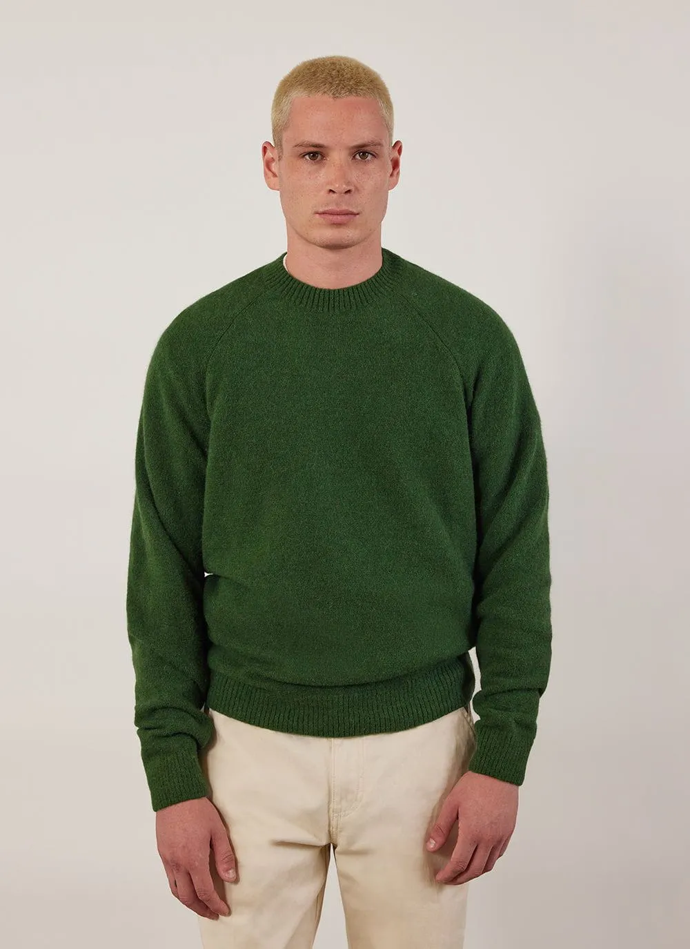 Crew Neck Jumper | Alpaca Wool | Forest sold by Percival product image thumbnail 2