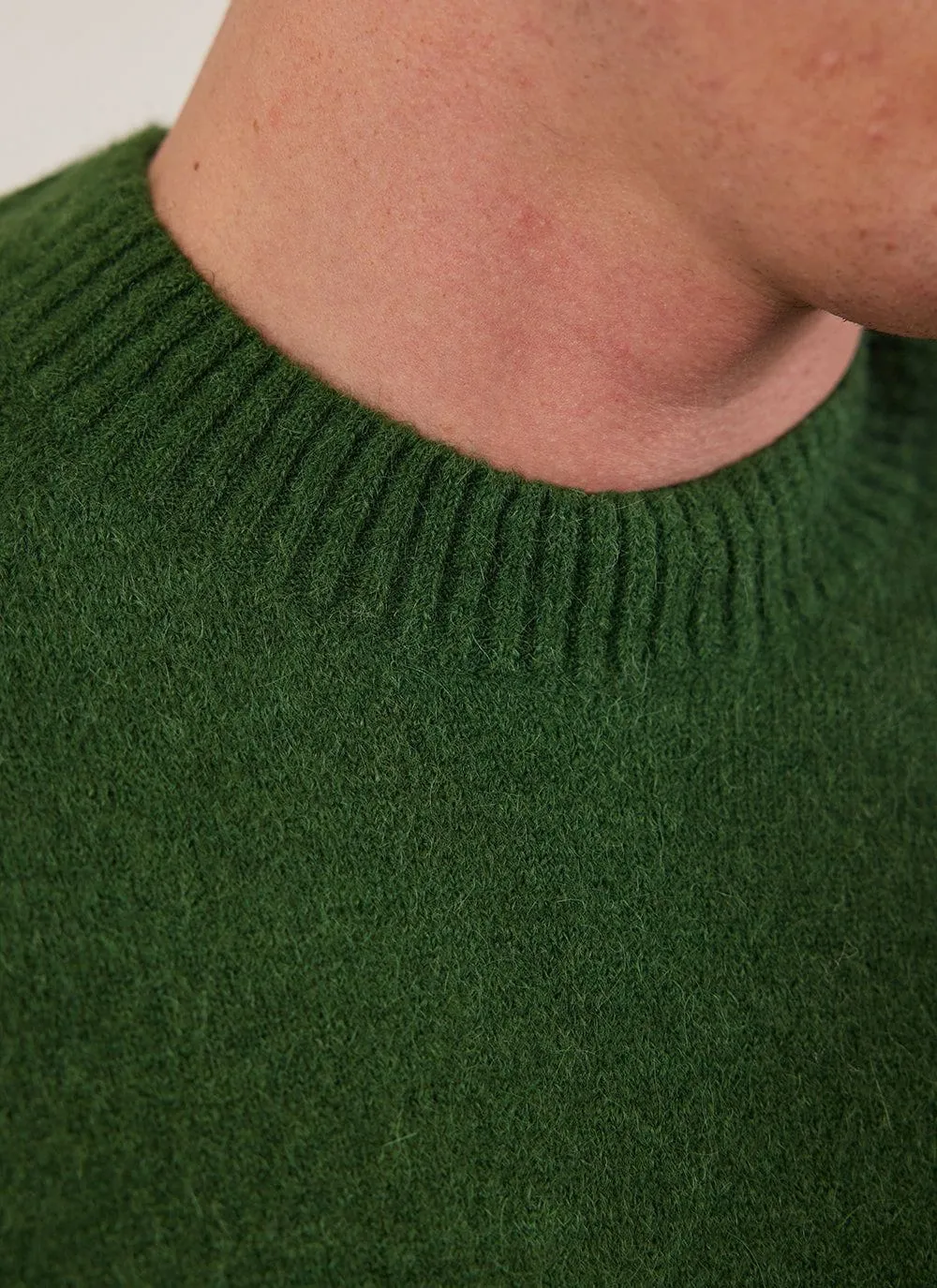 Crew Neck Jumper | Alpaca Wool | Forest sold by Percival product image thumbnail 4