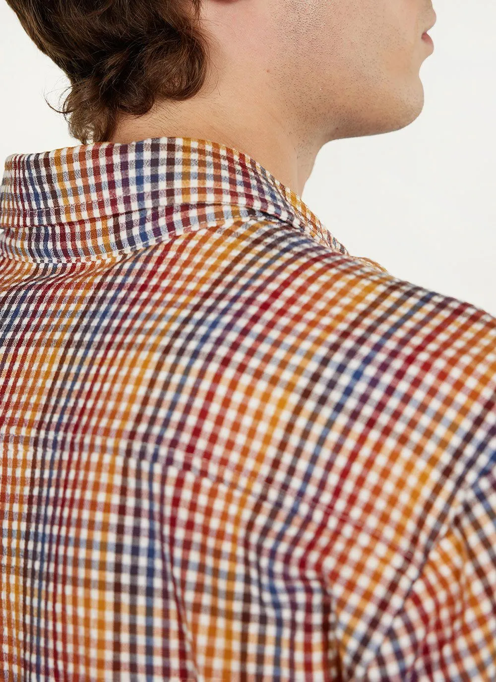 Agora Boxy Clerk Shirt | Cotton | Multi Check sold by Percival product image thumbnail 5