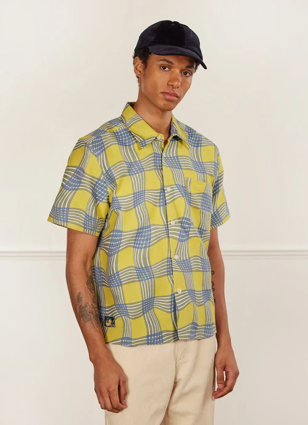Boxy Clerk Shirt | Sunshine Twister | Yellow sold by Percival product image thumbnail 2