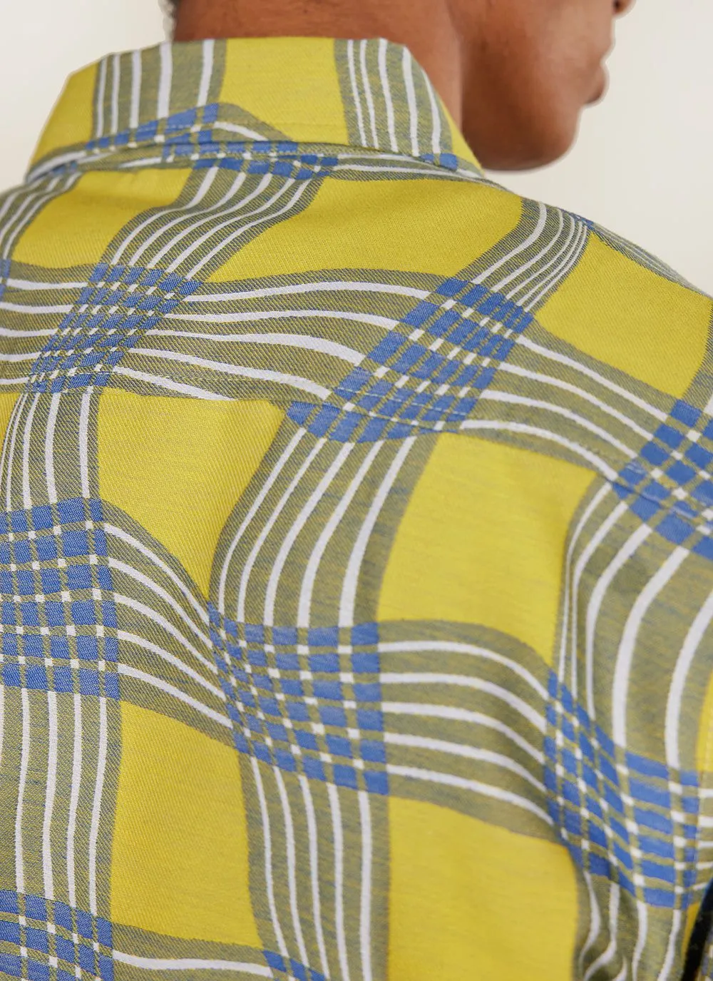 Boxy Clerk Shirt | Sunshine Twister | Yellow sold by Percival product image thumbnail 5