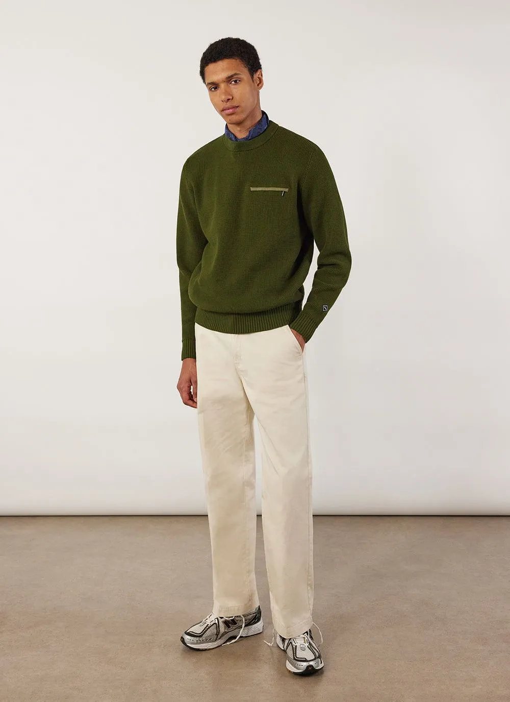 Tech Pique Auxiliary Crew Neck | Cotton | Forest sold by Percival product image thumbnail 4
