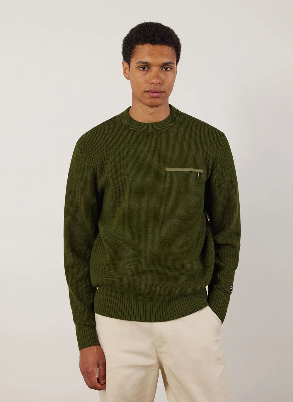 Tech Pique Auxiliary Crew Neck Cotton Forest Parallel