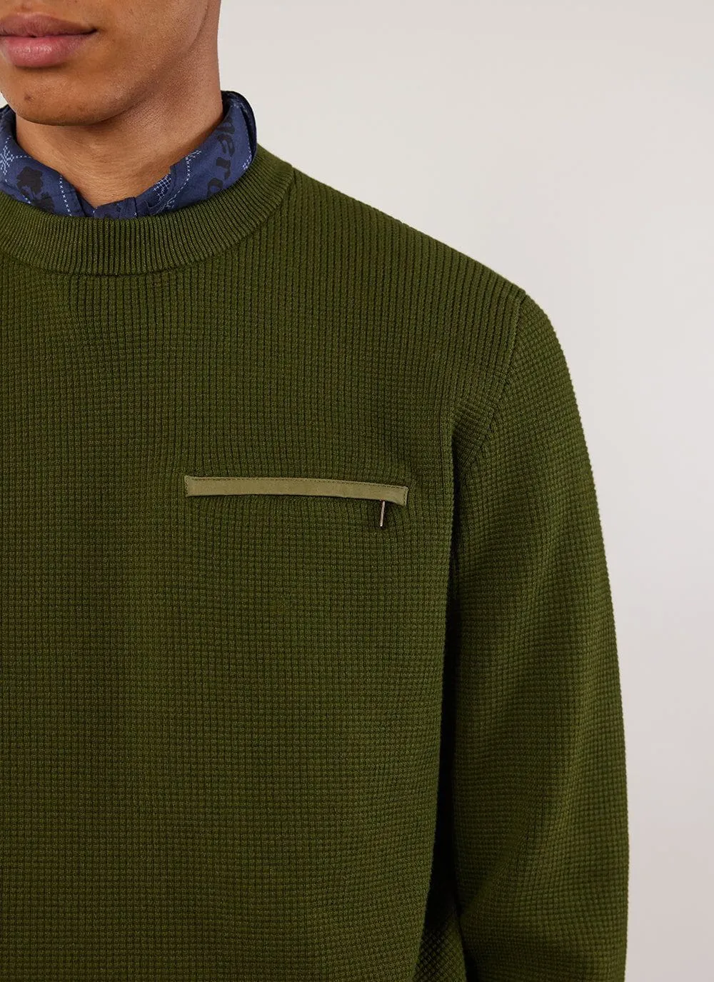 Tech Pique Auxiliary Crew Neck | Cotton | Forest sold by Percival product image thumbnail 5