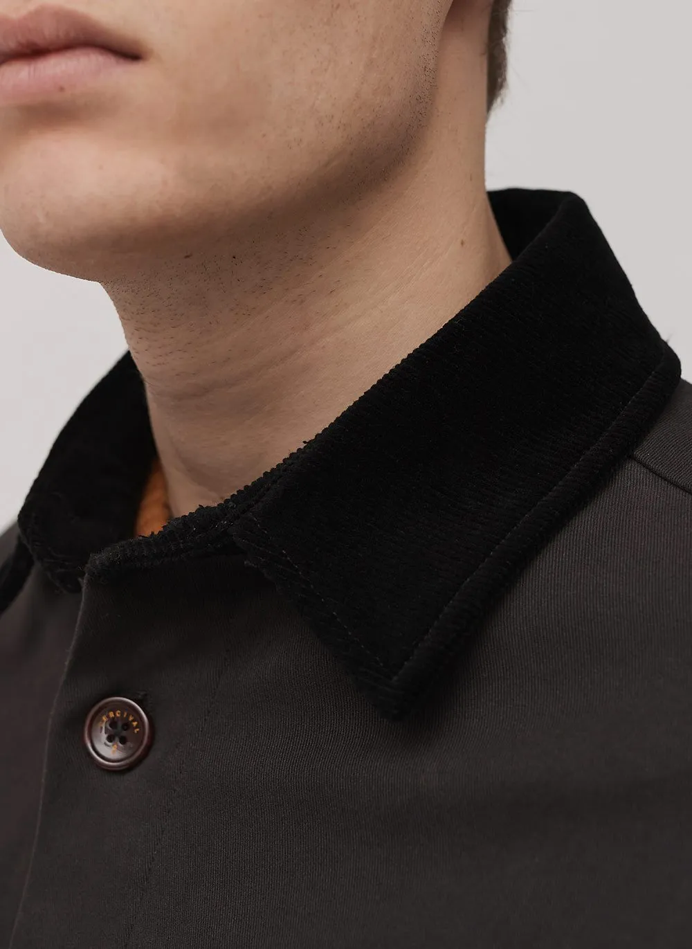 Workshirt | Graphite Twill With Cord Collar sold by Percival product image thumbnail 2
