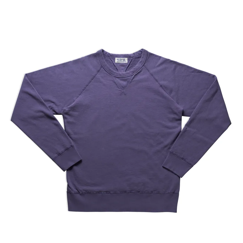 "WV" Raglan Sweat /  Royal purple sold by Velva Sheen
