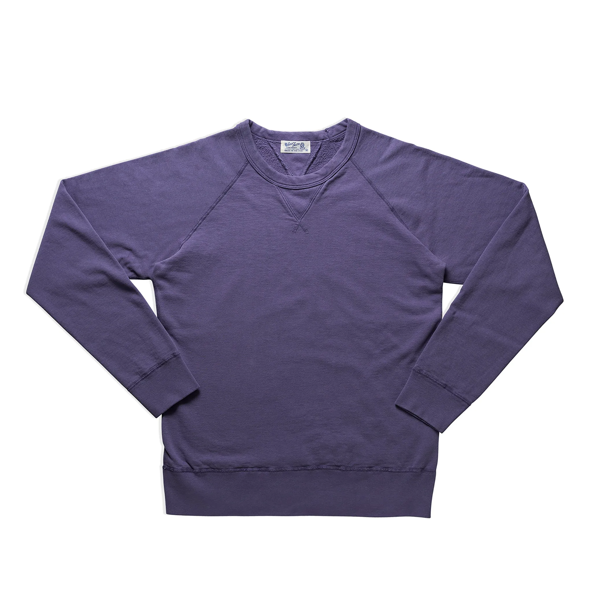 "WV" Raglan Sweat / Royal purple sold by Velva Sheen