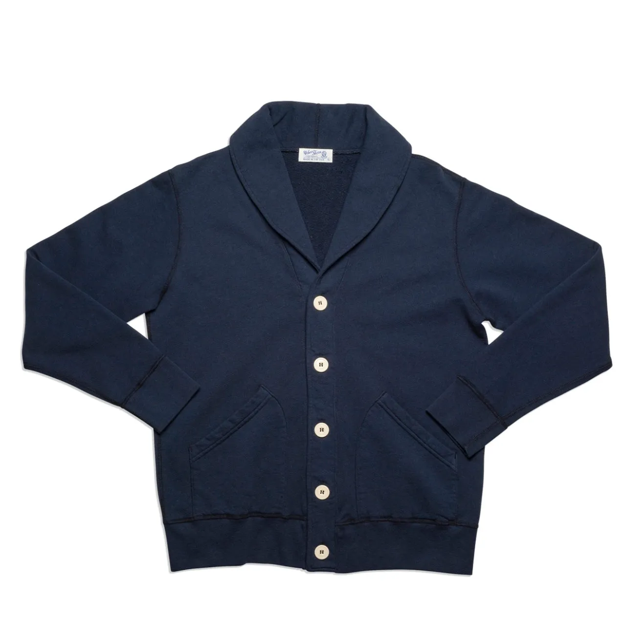 Shawl Cardigan / Navy sold by Velva Sheen