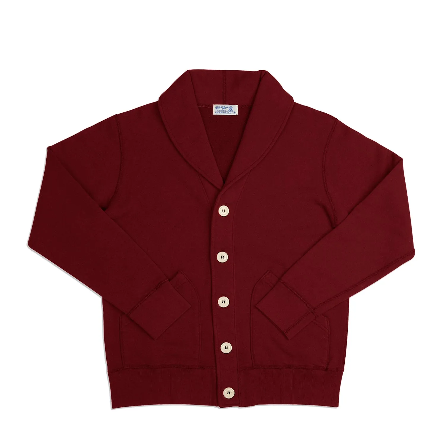 Shawl Cardigan / Burgundy sold by Velva Sheen