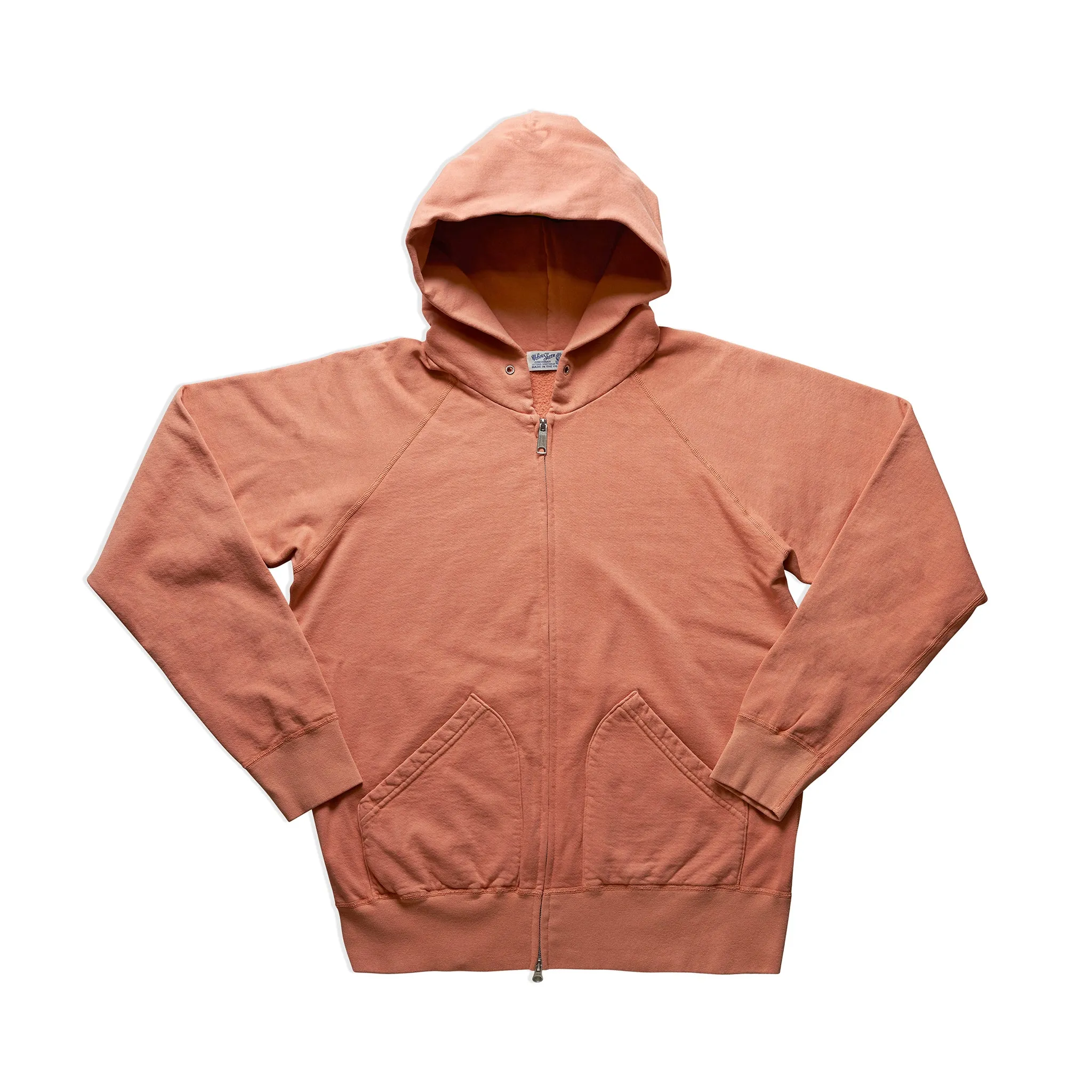 Hooded W-Zip Sweat / Copper sold by Velva Sheen
