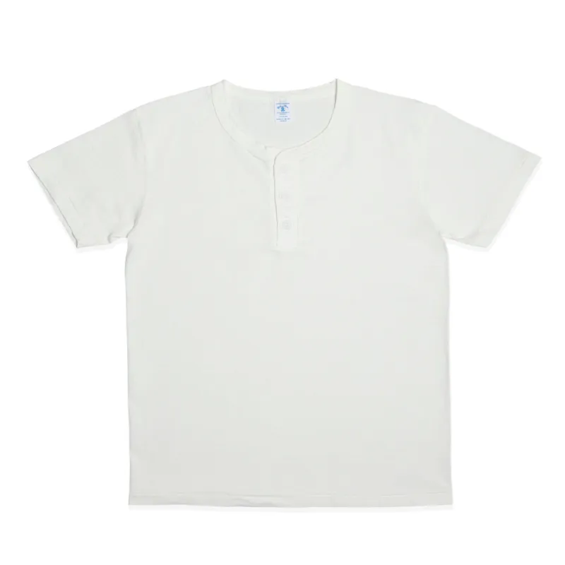 S/S Henley Tee / White sold by Velva Sheen