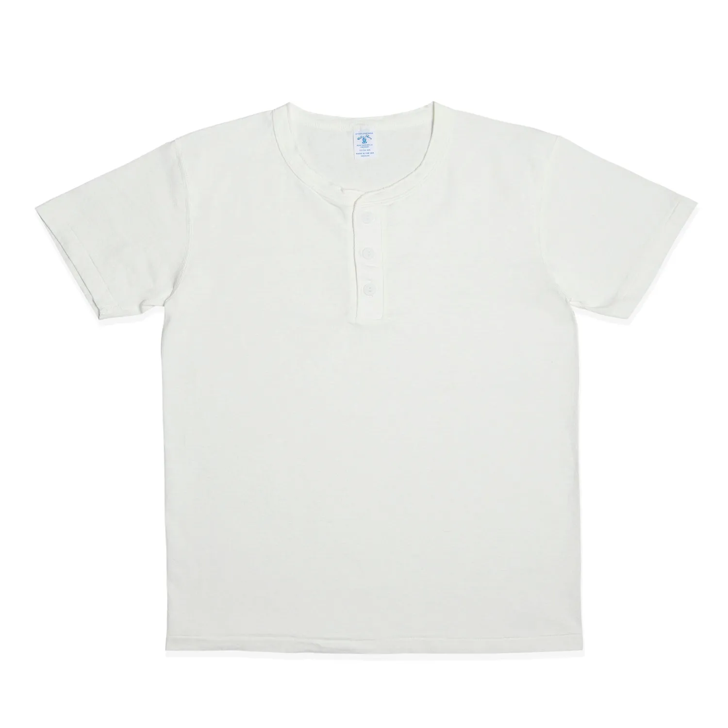 S/S Henley Tee / White sold by Velva Sheen