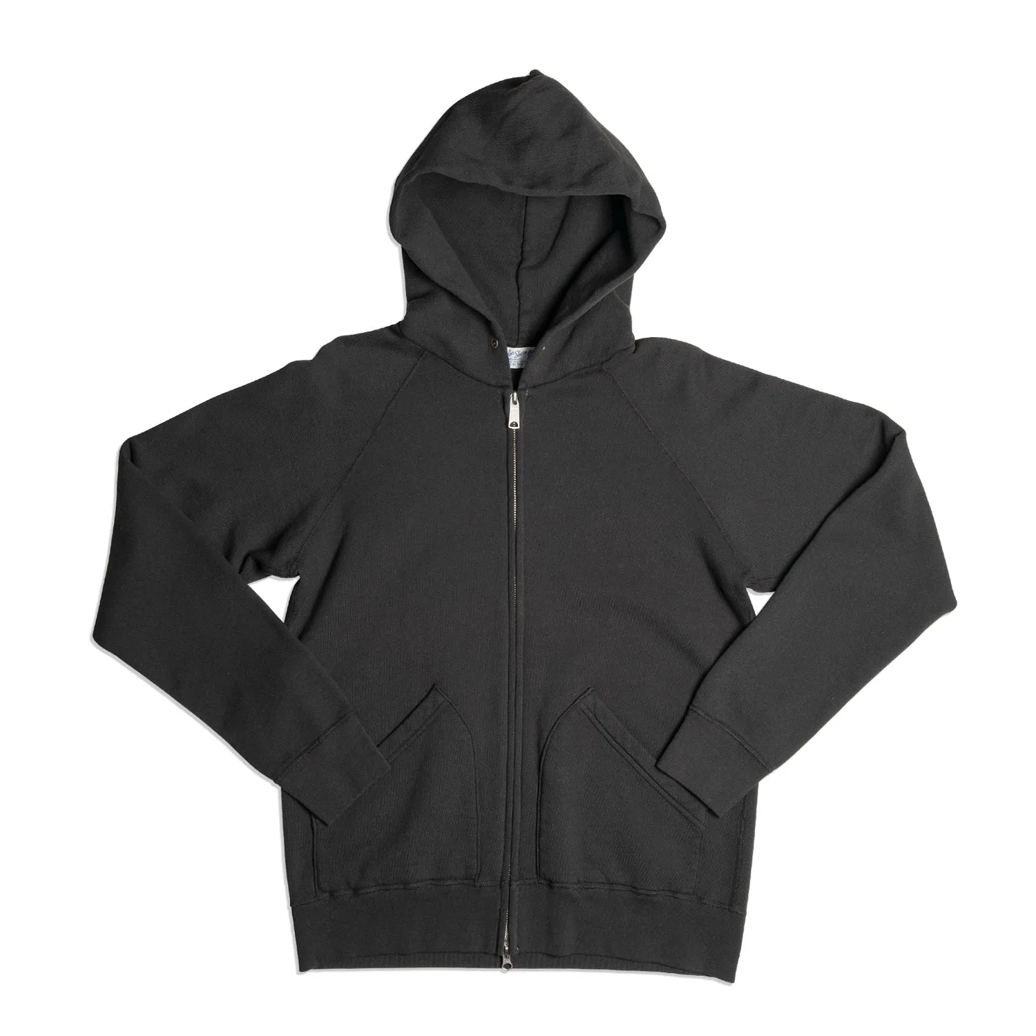 Hooded W-Zip Sweat / Black sold by Velva Sheen