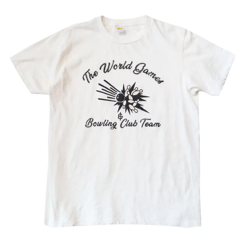 Graphic Tees / Bowling Club / White sold by Velva Sheen