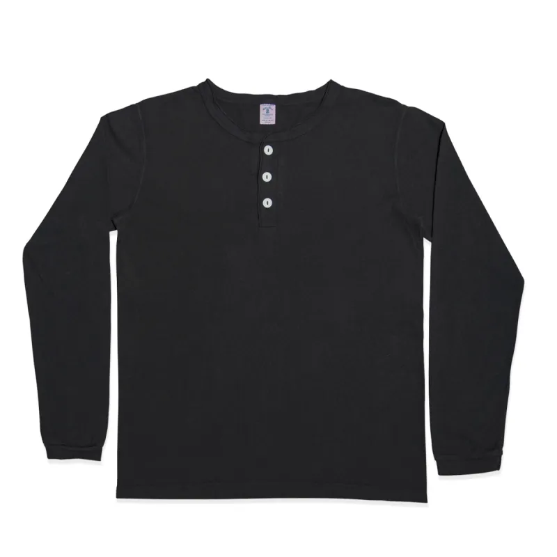 L/S Henley Tee / Black sold by Velva Sheen