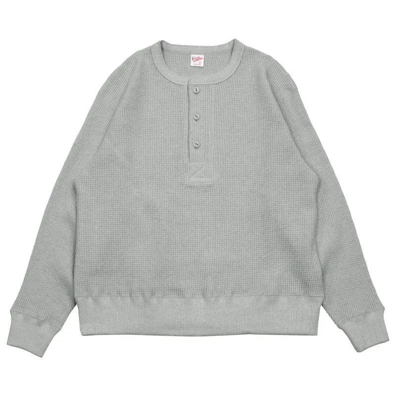 Brushed Thermal Henley / H.Grey sold by Velva Sheen
