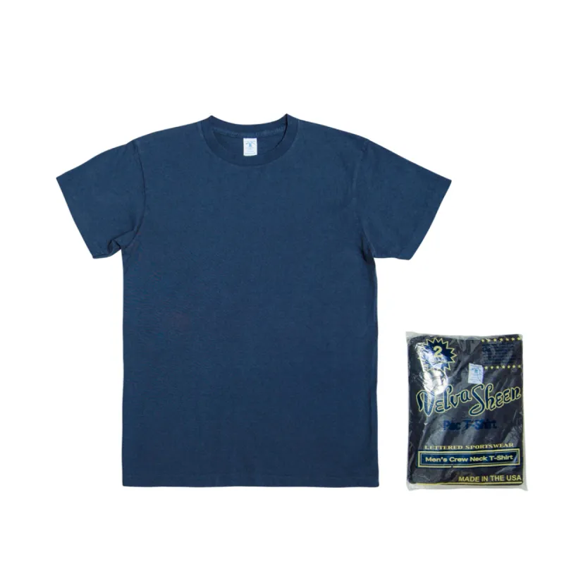 Short sleeve Crew neck Tee (2 Shirts Pac) / Navy sold by Velva Sheen