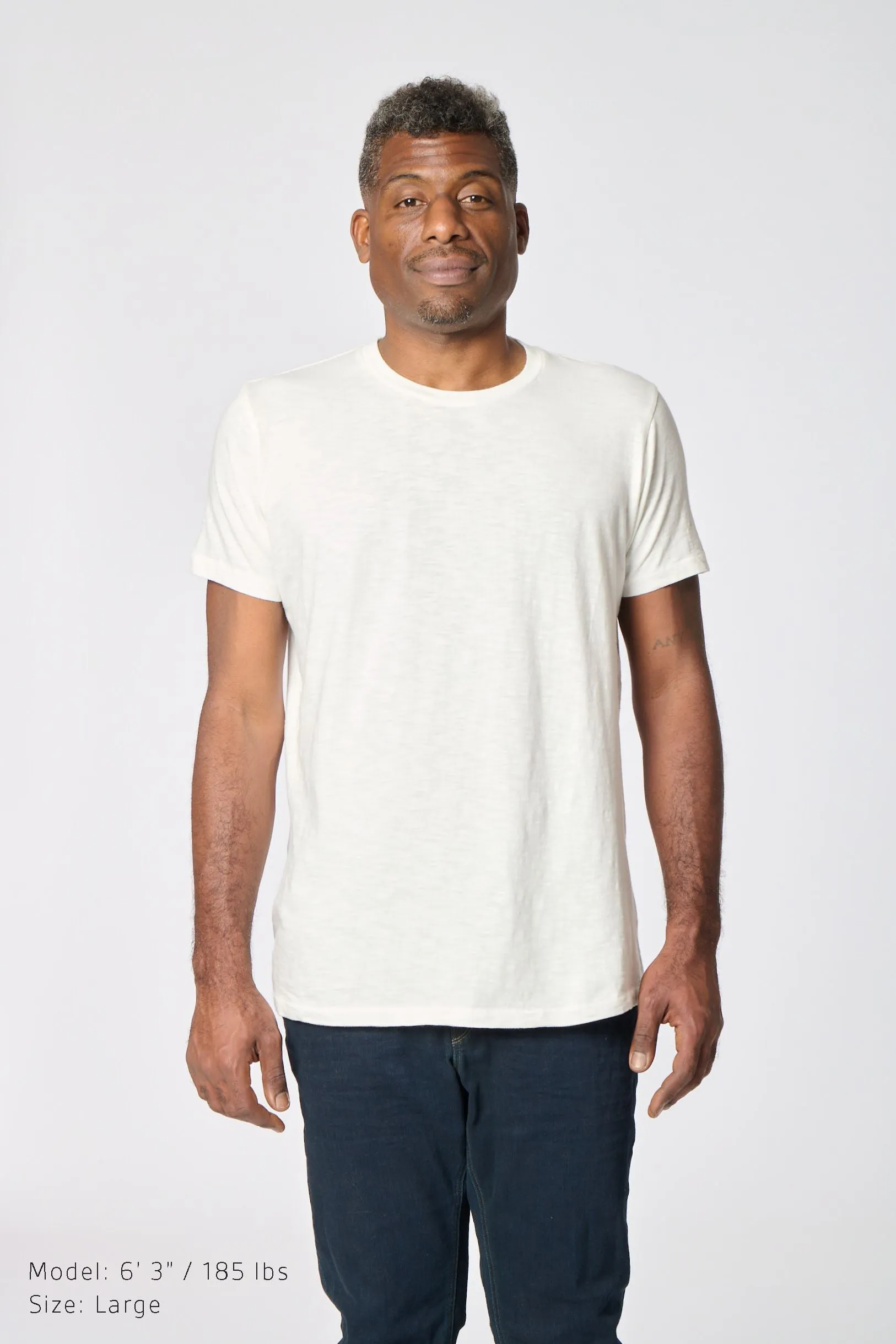 Rolled Short sleeve Crew neck Tee / Regal Purple sold by Velva Sheen product image thumbnail 3