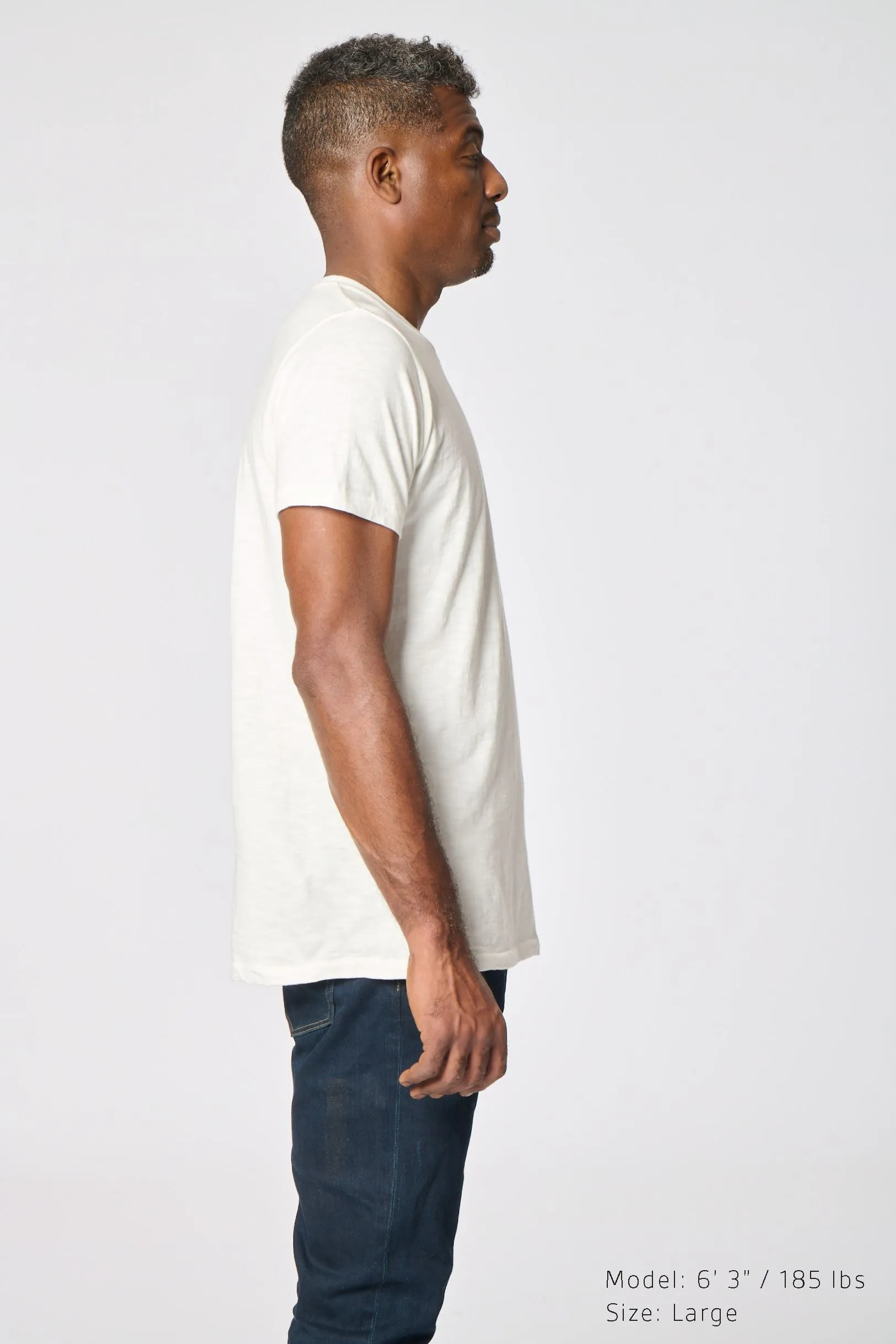 Rolled Short sleeve Crew neck Tee / Regal Purple sold by Velva Sheen product image thumbnail 4
