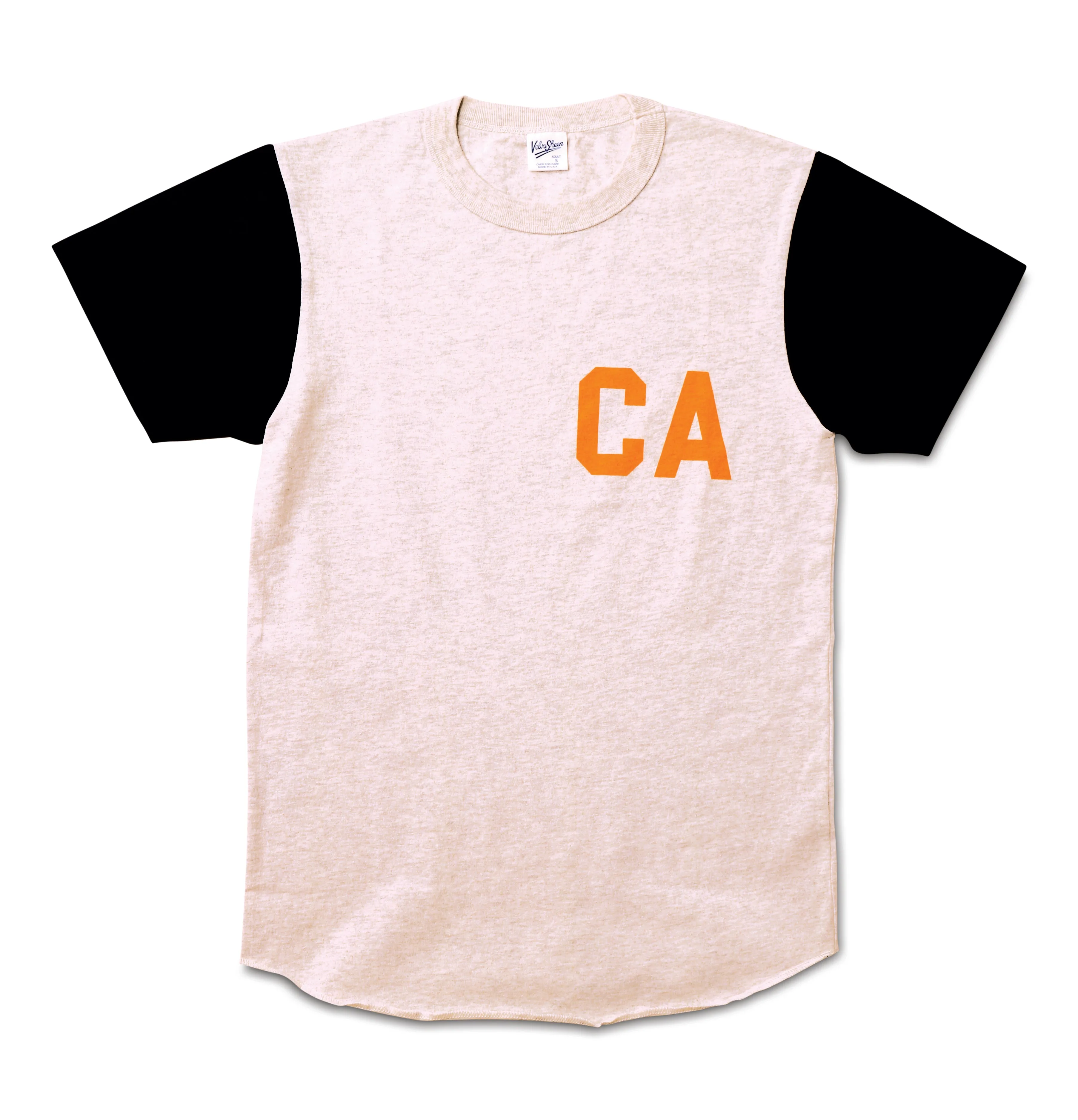 2 Tone Set-in L/S BB Tee / Navy/Oatmeal(CA) sold by Velva Sheen