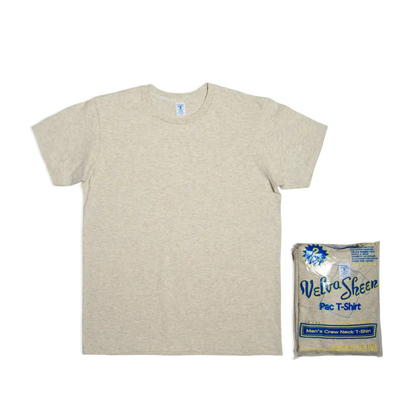 Short sleeve Crew neck Tee (2 Shirts Pac) / Oatmeal sold by Velva Sheen