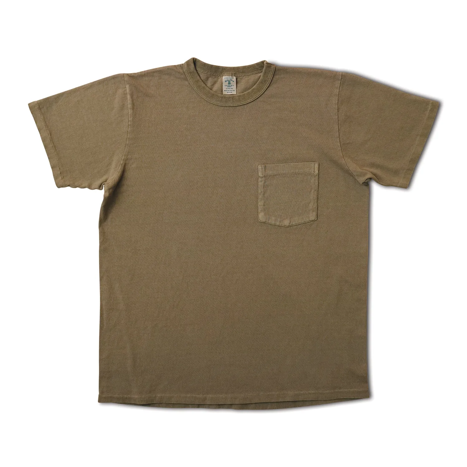 Pigment S/S C/N Tee w/PKT / Red Grey sold by Velva Sheen