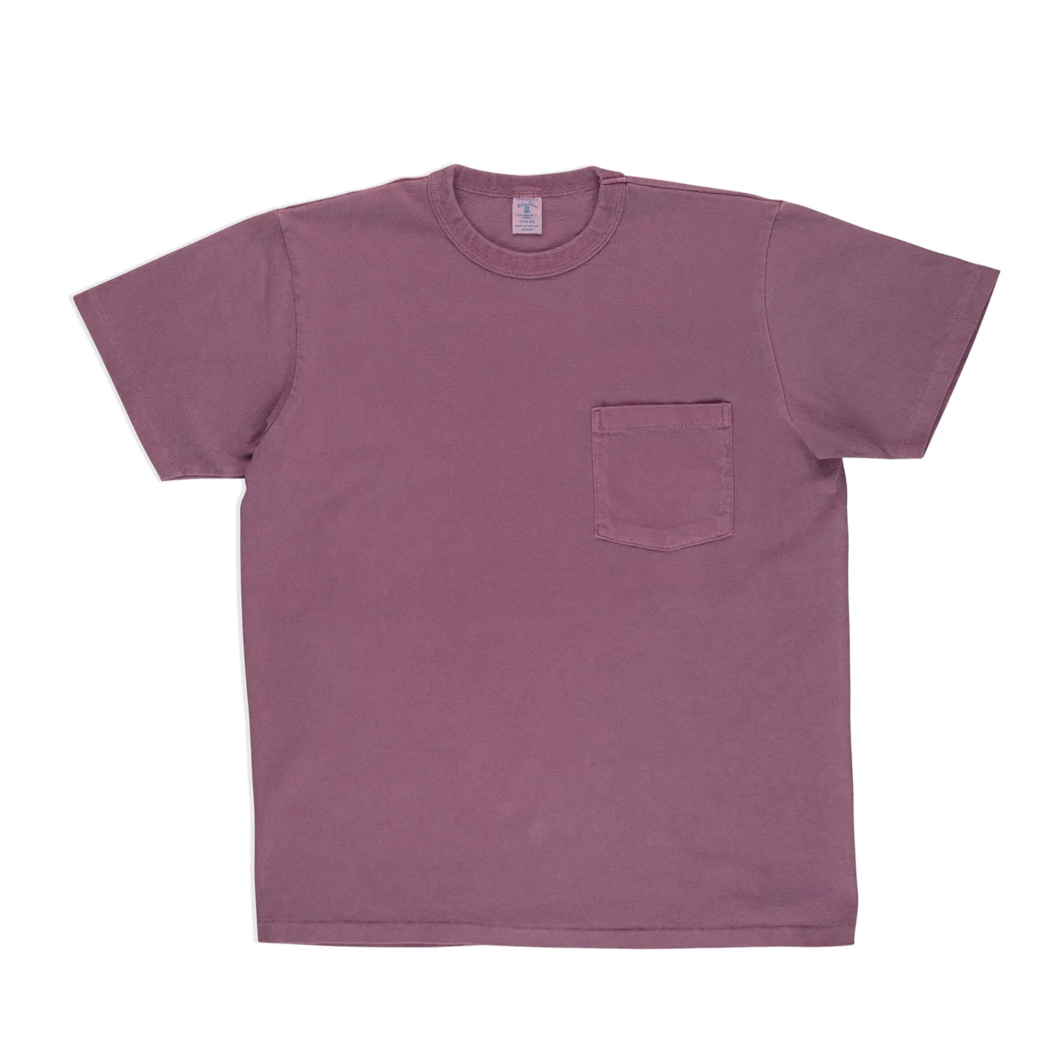 Pigment S/S C/N Tee w/PKT / Plum sold by Velva Sheen