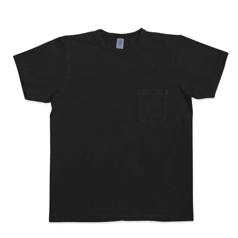 Pigment S/S C/N Tee w/PKT / Black sold by Velva Sheen