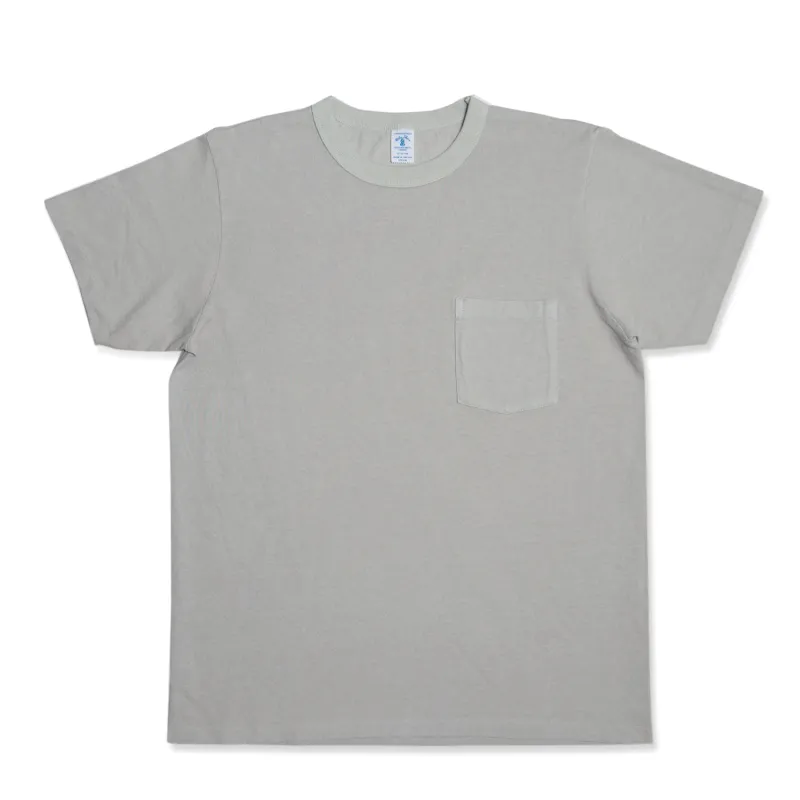 Pigment S/S C/N Tee w/PKT / Grey sold by Velva Sheen