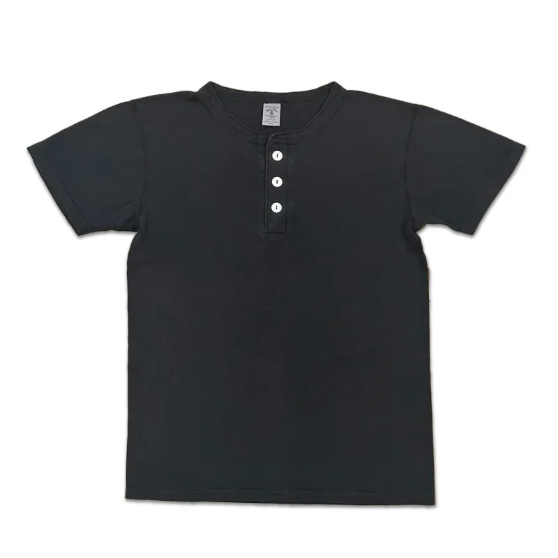 Pigment S/S Henley Tee / Black sold by Velva Sheen