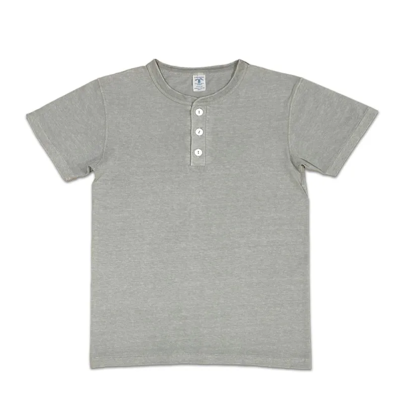 Pigment S/S Henley Tee / Grey made by Velva Sheen