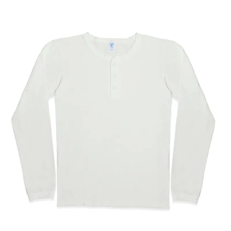 L/S Henley Tee / White sold by Velva Sheen