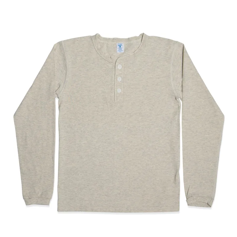 L/S Henley Tee / Oatmeal made by Velva Sheen