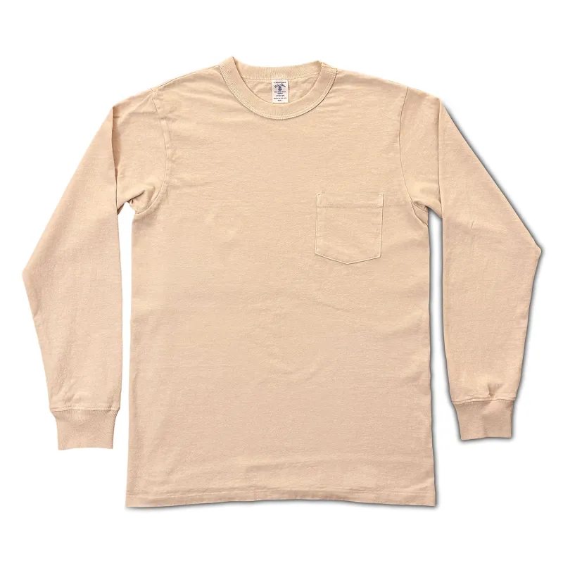 Pigment L/S Tee w/PKT / Oatmilk sold by Velva Sheen