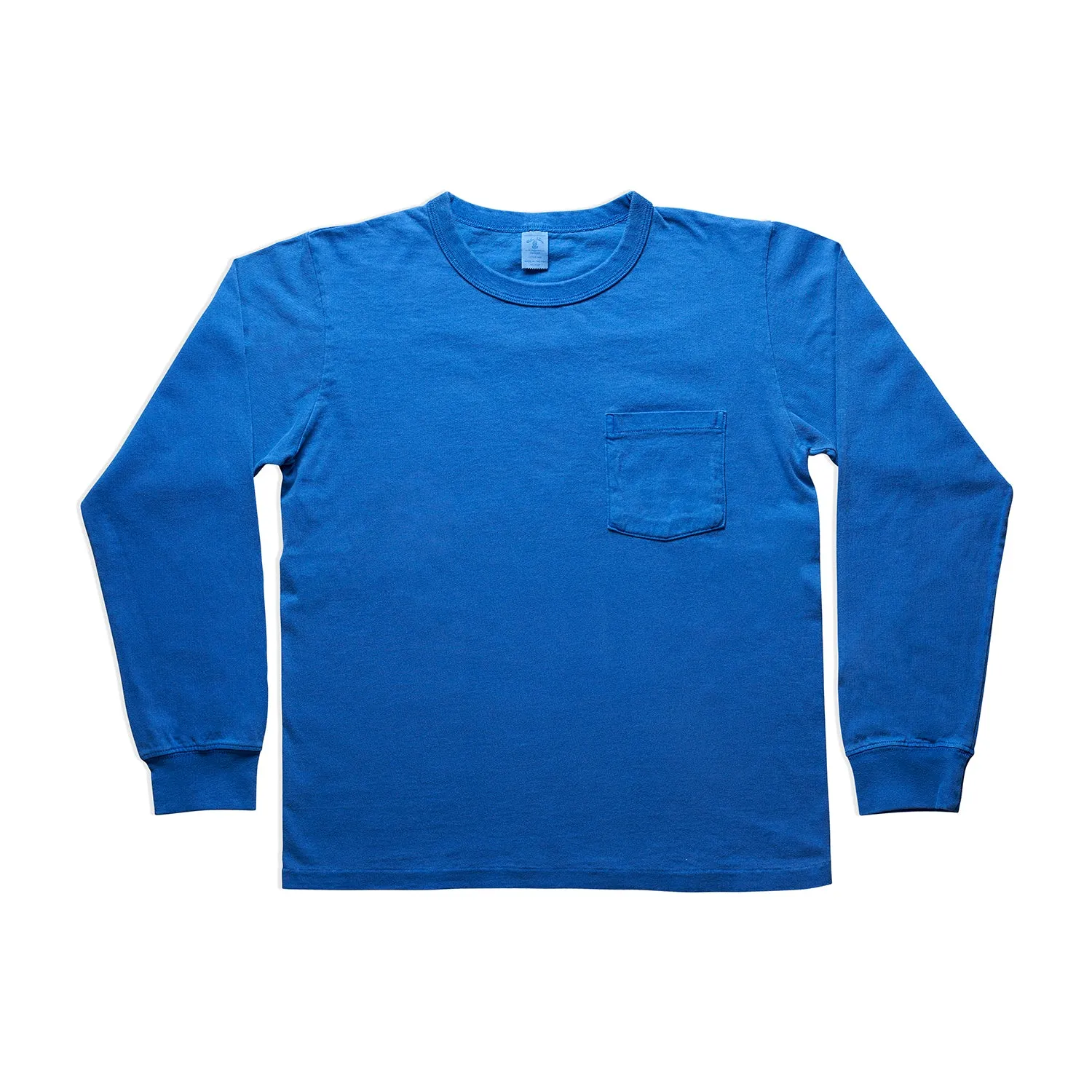 Pigment L/S Tee w/PKT / Marine Blue sold by Velva Sheen