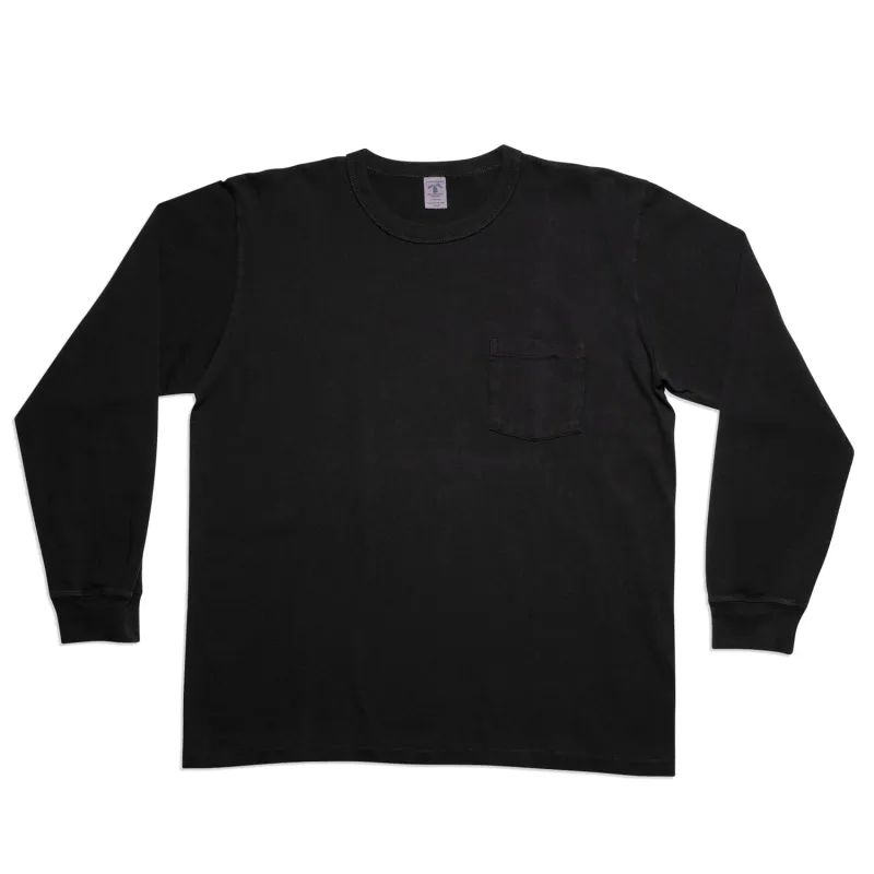 Pigment L/S Tee w/PKT / Black sold by Velva Sheen