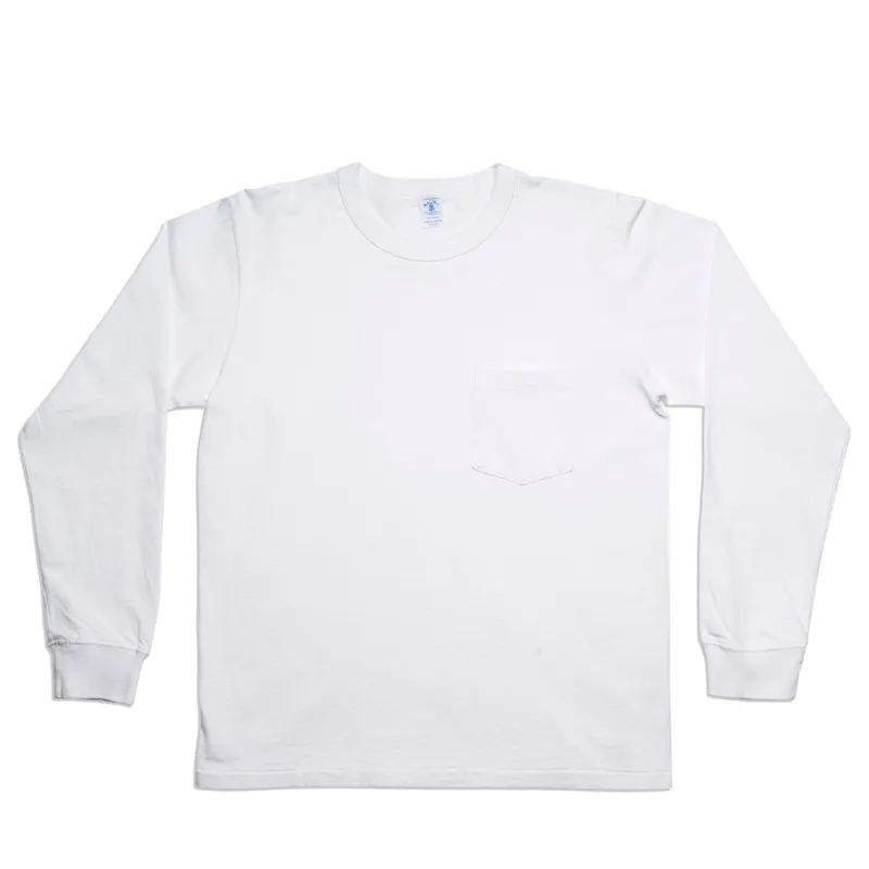 Pigment L/S Tee w/PKT / White sold by Velva Sheen