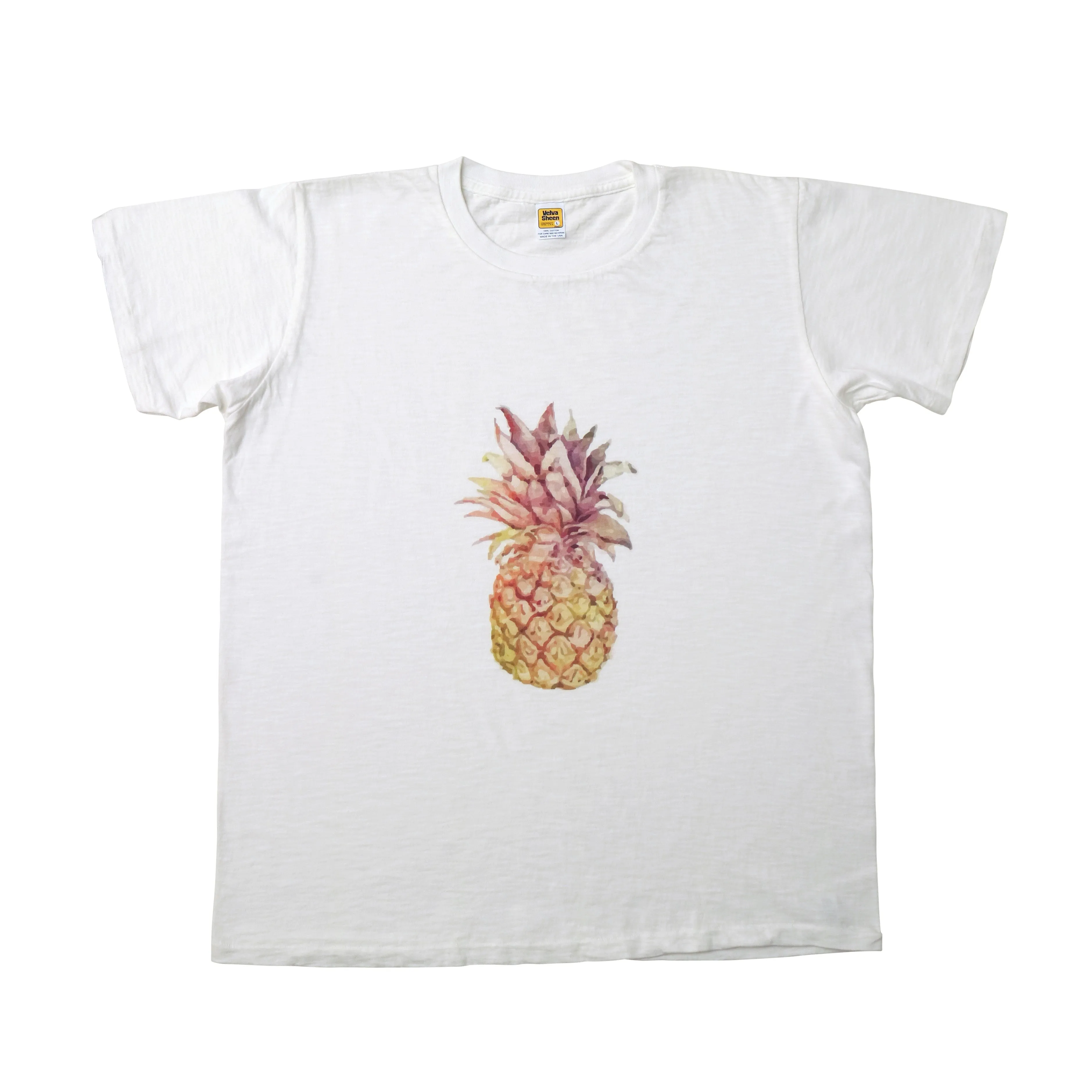 Graphic Tees / Pineapple / White sold by Velva Sheen