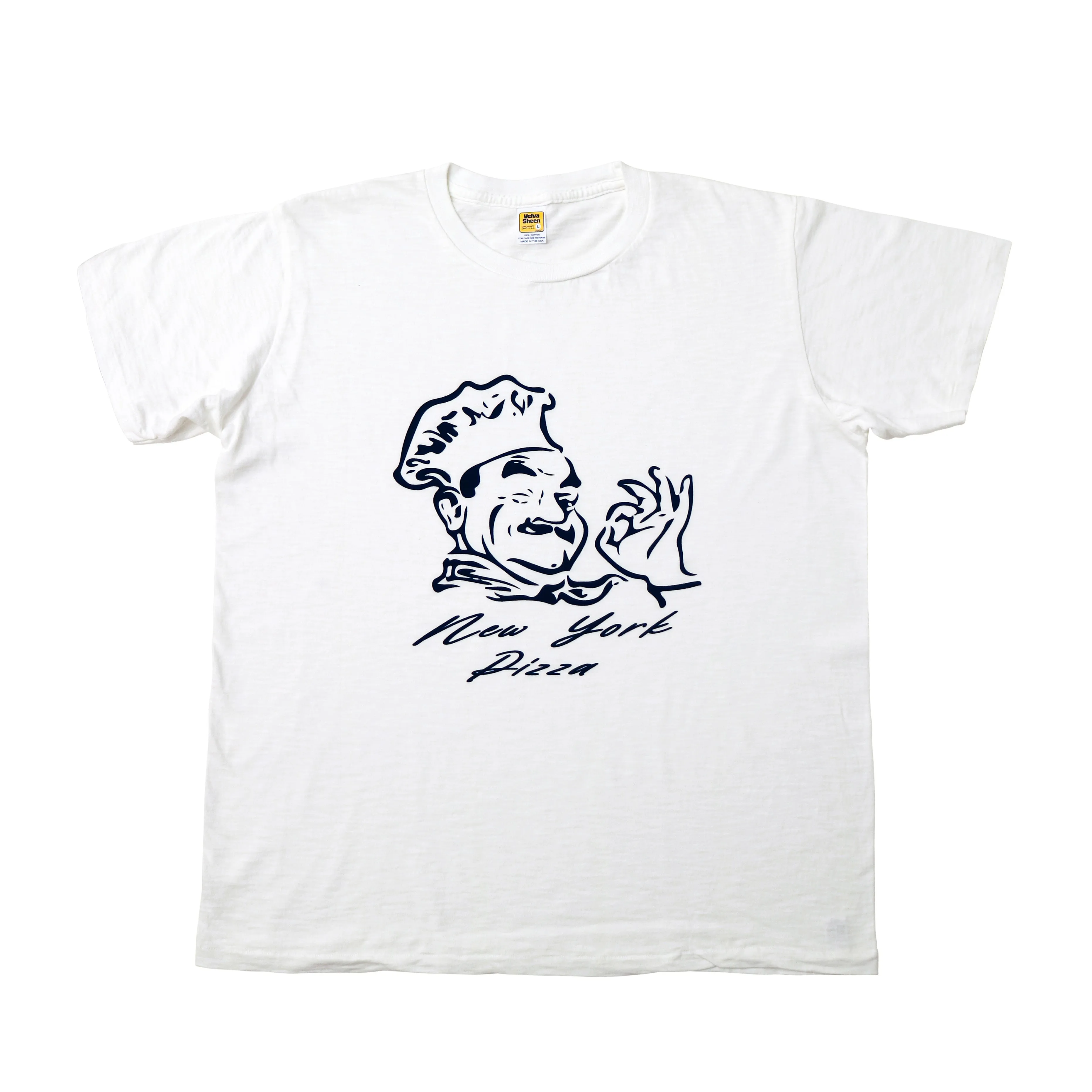 Graphic Tees / NY Pizza / White sold by Velva Sheen