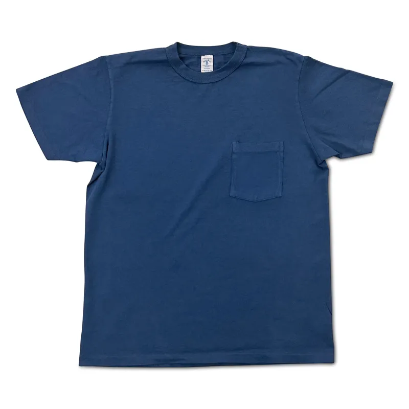 Pigment S/S C/N Tee w/PKT / True Blue sold by Velva Sheen